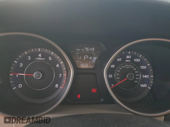 2014 Hyundai Elantra SE with VIN 5NPDH4AE3EH544370, listed as a Copart auction lot 51909635 with 76,681 mi miles and Salvage Title. Bid and sale history available at DreamBid. Image 9.