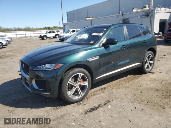 2017 Jaguar F-Pace S with VIN SADCM2BV4HA082587, listed as a Copart auction lot 53728865 with 140,318 mi miles and Salvage Title. Bid and sale history available at DreamBid. Image 1.
