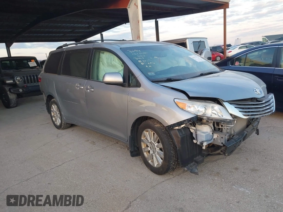 2016 Toyota Sienna LE with VIN 5TDJK3DC4GS133694, listed as a IAAI auction lot 41171171 with 99,680 mi miles. Bid and sale history available at carsss.com. Image 1.