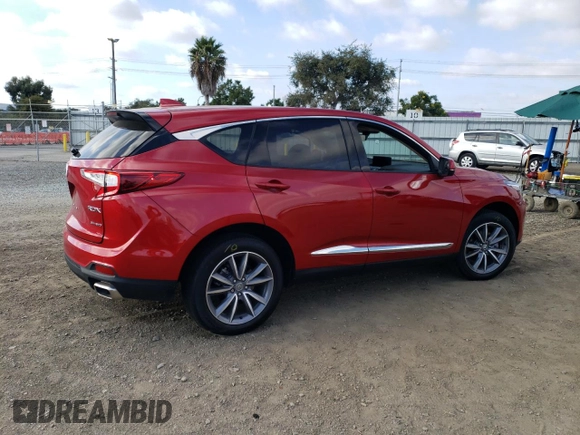 2023 Acura RDX w/Technology Package with VIN 5J8TC2H53PL010869, listed as a Copart auction lot 72406874 with 20,316 mi miles and Salvage Title. Bid and sale history available at carsss.com. Image 3.