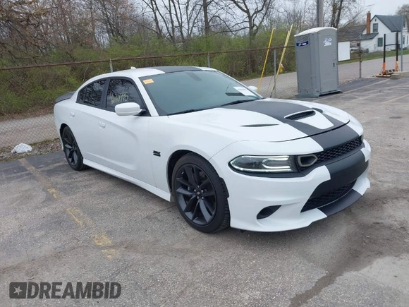 2019 Dodge Charger Scat Pack with VIN 2C3CDXGJXKH635612, listed as a IAAI auction lot 42010995 with 34,860 mi miles and . Bid and sale history available at DreamBid. Image 1.