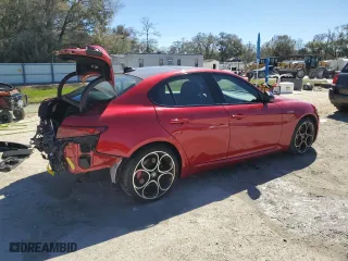 2022 Alfa Romeo Giulia Veloce with VIN ZARFANBN0N7660752, listed as a Copart auction lot 47805155 with 12,519 mi miles and Salvage Title. Bid and sale history available at carsss.com. Image 3.