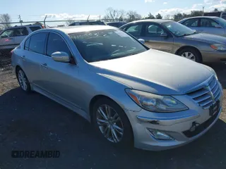 2013 Hyundai Genesis 3.8L with VIN KMHGC4DD0DU235826, listed as a IAAI auction lot 41890315 with 89,959 mi miles. Bid and sale history available at carsss.com. Image 1.