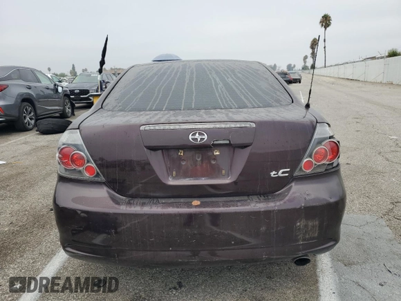 2008 Scion tC Spec with VIN JTKDE167380255713, listed as a Copart auction lot 67165324 with 0 mi miles and Salvage Title. Bid and sale history available at carsss.com. Image 6.