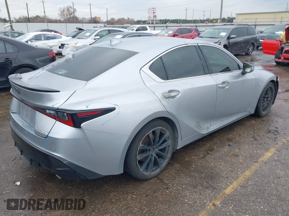 2021 Lexus IS 350 F Sport with VIN JTHGZ1B25M5045144, listed as a IAAI auction lot 41317284 with 69,029 mi miles and . Bid and sale history available at DreamBid. Image 4.