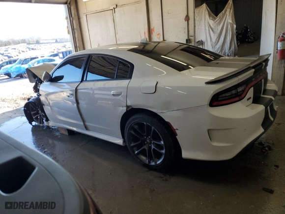 2022 Dodge Charger Scat Pack with VIN 2C3CDXGJ0NH221288, listed as a Copart auction lot 88990755 with 20,384 mi miles and Salvage Title. Bid and sale history available at carsss.com. Image 2.