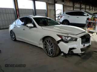 2021 Infiniti Q50 Signature Edition with VIN JN1EV7CP5MM705970, listed as a Copart auction lot 87705365 with Not provided miles and Salvage title. Bid and sale history available at DreamBid. Image 4.