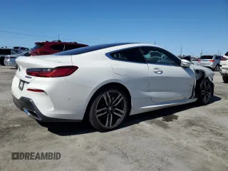2019 BMW 8 Series M850i xDrive with VIN WBABC4C56KBJ35745, listed as a Copart auction lot 47300595 with 25,996 mi miles and Salvage Title. Bid and sale history available at carsss.com. Image 3.