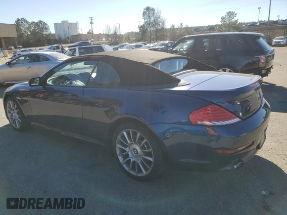 2008 BMW 6 Series 650i with VIN WBAEB53558CX61697, listed as a Copart auction lot 88725845 with 47,181 mi miles and Salvage Title. Bid and sale history available at DreamBid. Image 2.