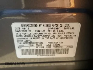 2014 Infiniti Q50 Premium with VIN JN1BV7ARXEM695610, listed as a Copart auction lot 68027764 with 144,392 mi miles and Non Repairable. Bid and sale history available at carsss.com. Image 12.