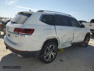 2021 Volkswagen Atlas 3.6L V6 SEL Premium with VIN 1V2TR2CA8MC508769, listed as a Copart auction lot 46821315 with 35,358 mi miles and Salvage Title. Bid and sale history available at carsss.com. Image 3.