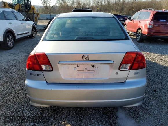 2004 Honda Civic EX with VIN 1HGES26714L012163, listed as a Copart auction lot 49318105 with 172,075 mi miles and Salvage Title. Bid and sale history available at DreamBid. Image 6.