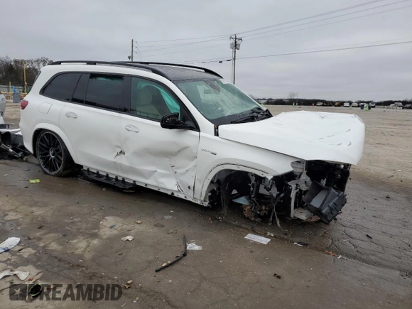 2023 Mercedes-Benz GLS 63 AMG with VIN 4JGFF8KE9PA918149, listed as a Copart auction lot 82583673 with Not Provided miles and . Bid and sale history available at DreamBid. Image 4.