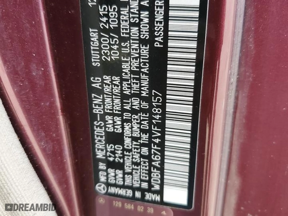 1997 Mercedes-Benz SL-Class with VIN WDBFA67F4VF148157, listed as a Copart auction lot 51943445 with 0 mi miles and Salvage Title. Bid and sale history available at carsss.com. Image 14.
