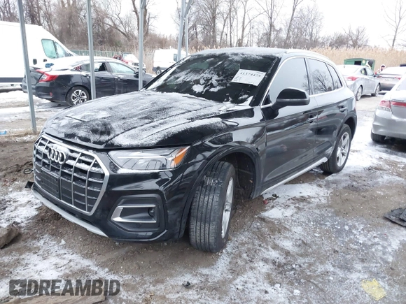 2021 Audi Q5 Premium with VIN WA1AAAFY4M2003069, listed as a IAAI auction lot 41374475 with 1 mi miles. Bid and sale history available at carsss.com. Image 17.