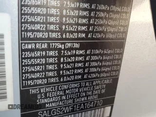 2014 Land Rover Range Rover HSE with VIN SALGS2WF1EA164710, listed as a Copart auction lot 62703505 with 138,163 mi miles and Salvage title. Bid and sale history available at DreamBid. Image 13.
