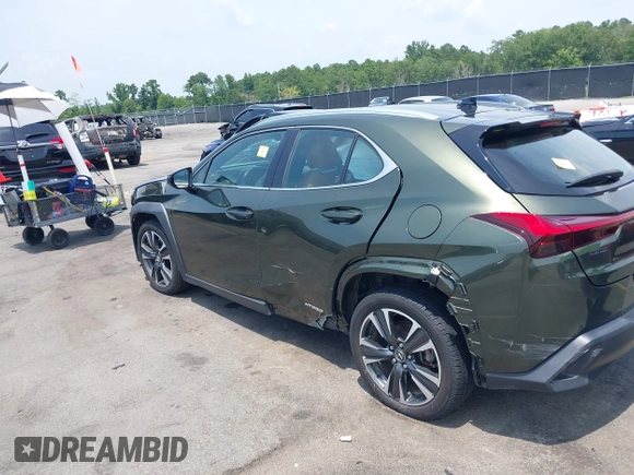 2020 Lexus UX 250h with VIN JTHX9JBH8L2033882, listed as a IAAI auction lot 42562160 with 62,848 mi miles and . Bid and sale history available at DreamBid. Image 3.