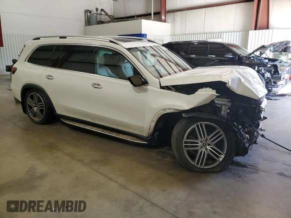 2021 Mercedes-Benz GLS with VIN 4JGFF5KE3MA386021, listed as a Copart auction lot 58835623 with 46,911 mi miles. Bid and sale history available at carsss.com. Image 4.