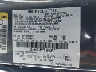 2015 Lincoln MKZ z VIN 3LN6L2J99FR606377, wystawiony jako IAAI lot #41597537 z przebiegiem 110 746 mil mil oraz . Historia ofert i sprzedaży dostępna na DreamBid. Obrazek 9.