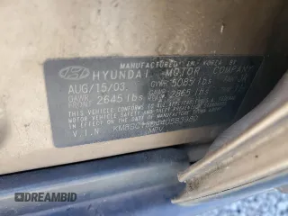 2004 Hyundai Santa Fe GLS with VIN KM8SC13D44U583980, listed as a Copart auction lot 80384034 with Not Provided miles and Salvage Title. Bid and sale history available at carsss.com. Image 14.