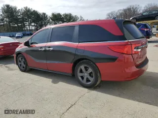 2021 Honda Odyssey EX with VIN 5FNRL6H52MB045045, listed as a Copart auction lot 48832975 with 74,689 mi miles and Salvage Title. Bid and sale history available at carsss.com. Image 2.