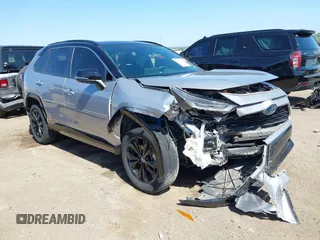 2022 Toyota RAV4 Hybrid XSE with VIN JTME6RFV1ND520168, listed as a IAAI auction lot 42253597 with 17,368 mi miles and . Bid and sale history available at DreamBid. Image 1.