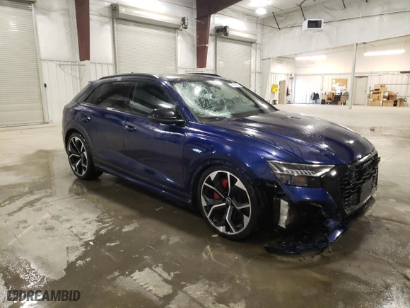2021 Audi RS Q8 with VIN WU1ARBF10MD040635, listed as a Copart auction lot 50248835 with 62,526 mi miles and Salvage Title. Bid and sale history available at carsss.com. Image 4.