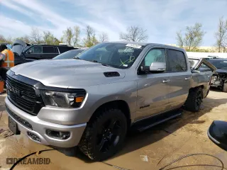 2020 Ram 1500 Big Horn with VIN 1C6SRFFT4LN159377, listed as a Copart auction lot 47632263 with 58,223 mi miles and Salvage Title. Bid and sale history available at carsss.com. Image 1.