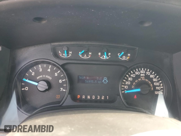 2013 Ford F-150 XL with VIN 1FTMF1CM9DKE94275, listed as a Copart auction lot 59737945 with 56,915 mi miles and Clean title. Bid and sale history available at DreamBid. Image 9.