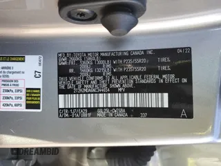 2022 Lexus RX with VIN 2T2HZMDA6NC344654, listed as a Copart auction lot 46521725 with 33,110 mi miles and Salvage Title. Bid and sale history available at carsss.com. Image 13.