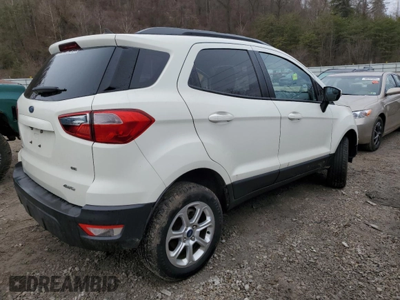 2020 Ford EcoSport SE with VIN MAJ6S3GL3LC388081, listed as a Copart auction lot 47822245 with 90,345 mi miles and Salvage Title. Bid and sale history available at DreamBid. Image 3.