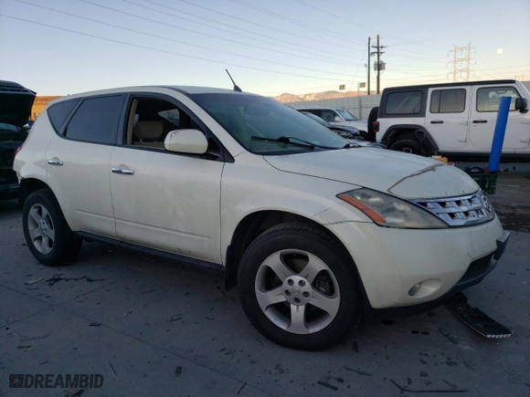 2003 Nissan Murano SE with VIN JN8AZ08W13W235595, listed as a Copart auction lot 80580544 with 266,424 mi miles and Salvage Title. Bid and sale history available at carsss.com. Image 4.