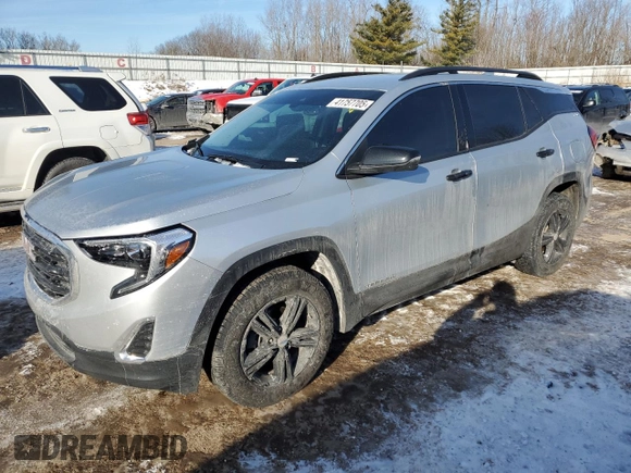 2020 GMC Terrain SLE with VIN 3GKALTEV5LL124987, listed as a Copart auction lot 41757705 with 76,973 mi miles and Salvage Title. Bid and sale history available at DreamBid. Image 1.