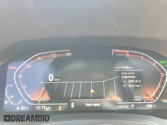 2021 BMW 3 Series 330i with VIN 3MW5R1J08M8B68719, listed as a Copart auction lot 49869565 with 41,200 mi miles and Salvage Title. Bid and sale history available at carsss.com. Image 9.