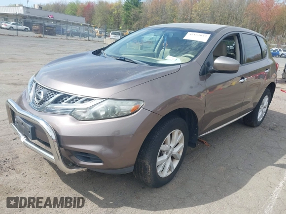 2011 Nissan Murano S with VIN JN8AZ1MWXBW161846, listed as a IAAI auction lot 42164049 with 81,624 mi miles and . Bid and sale history available at DreamBid. Image 2.