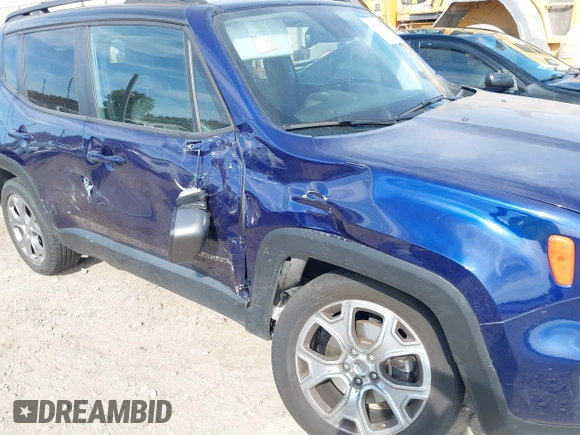 2020 Jeep Renegade Limited with VIN ZACNJBD14LPL70106, listed as a IAAI auction lot 40635517 with 46,987 mi miles and . Bid and sale history available at DreamBid. Image 6.