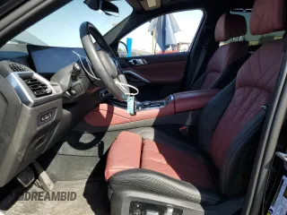 2024 BMW X6 M60i with VIN 5UX43EX04R9S22513, listed as a Copart auction lot 74380844 with 255 mi miles and Salvage Title. Bid and sale history available at carsss.com. Image 7.