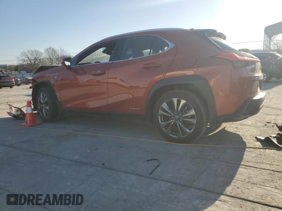 2020 Lexus UX 250h F Sport with VIN JTHR9JBH9L2024777, listed as a Copart auction lot 48726805 with 34,462 mi miles and Salvage title. Bid and sale history available at DreamBid. Image 2.