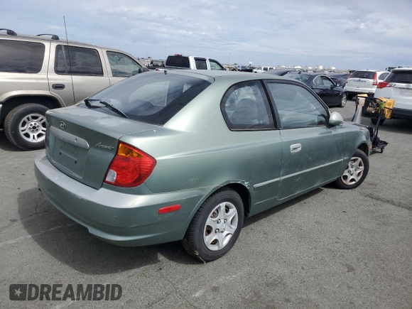 2003 Hyundai Accent GL with VIN KMHCG35C13U277732, listed as a Copart auction lot 72276634 with 135,176 mi miles and Salvage Title. Bid and sale history available at carsss.com. Image 3.