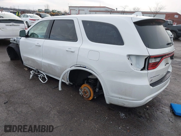 2022 Dodge Durango GT Plus with VIN 1C4RDJDG0NC215571, listed as a IAAI auction lot 41211078 with Not provided miles and . Bid and sale history available at DreamBid. Image 3.