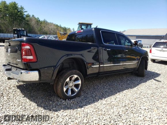 2021 Ram 1500 Limited with VIN 1C6SRFPT4MN505203, listed as a Copart auction lot 54476585 with 43,097 mi miles and Salvage title. Bid and sale history available at DreamBid. Image 3.