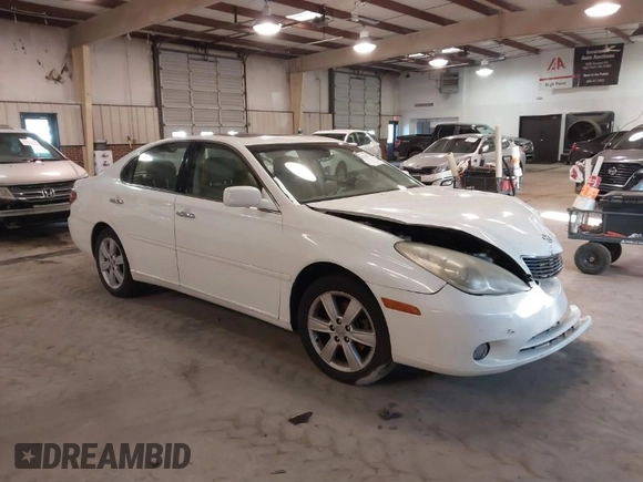 2005 Lexus ES 330 with VIN JTHBA30G955076779, listed as a IAAI auction lot 41622673 with 209,363 mi miles. Bid and sale history available at carsss.com. Image 1.