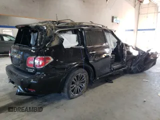 2019 Nissan Armada Platinum with VIN JN8AY2NE8K9757051, listed as a Copart auction lot 77629434 with Not Provided miles and Salvage Title. Bid and sale history available at carsss.com. Image 3.
