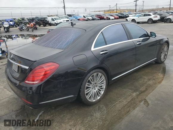 2015 Mercedes-Benz S 550 with VIN WDDUG8CB2FA130184, listed as a Copart auction lot 44603455 with 107,520 mi miles and Salvage Title. Bid and sale history available at carsss.com. Image 3.