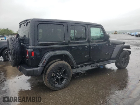 2022 Jeep Wrangler Unlimited Sahara with VIN 1C4HJXEGXNW211886, listed as a Copart auction lot 54877645 with 64,815 mi miles and Salvage title. Bid and sale history available at DreamBid. Image 3.