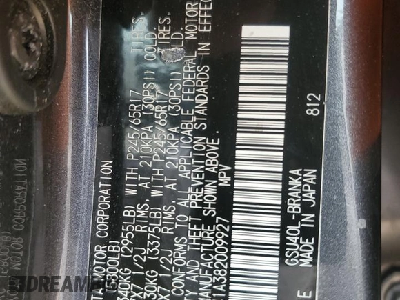 2008 Toyota Highlander z VIN JTEDS41A382009927, wystawiony jako Copart lot #59185225 z przebiegiem 249 294 mil mil oraz Szkoda całkowita • Salvage title. Historia ofert i sprzedaży dostępna na DreamBid. Obrazek 12.