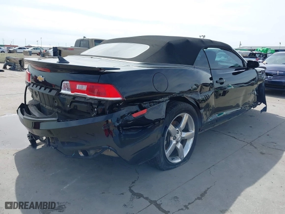 2015 Chevrolet Camaro LT with VIN 2G1FD3D39F9186469, listed as a IAAI auction lot 41661245 with 93,705 mi miles. Bid and sale history available at carsss.com. Image 4.