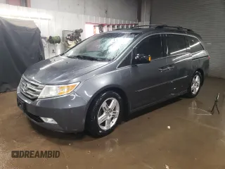 2013 Honda Odyssey Touring with VIN 5FNRL5H9XDB015451, listed as a Copart auction lot 48350025 with 192,858 mi miles and Salvage title. Bid and sale history available at DreamBid. Image 1.