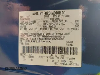 2011 Ford Ranger XLT with VIN 1FTLR4FE2BPA41799, listed as a IAAI auction lot 42390457 with 154,477 mi miles and . Bid and sale history available at DreamBid. Image 9.