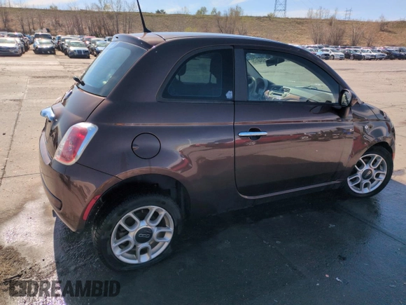 2013 FIAT 500 Pop with VIN 3C3CFFAR4DT714691, listed as a Copart auction lot 53346175 with 83,256 mi miles and Salvage Title. Bid and sale history available at carsss.com. Image 3.
